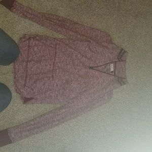 Maroon half zip sweatshirt